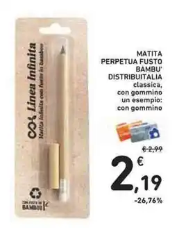 Conad Superstore Matita infinita con fusto in bamboo offerta