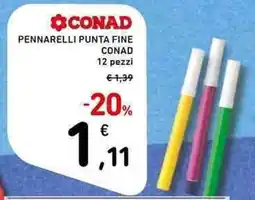 Conad Pennarelli punta fine Conad offerta