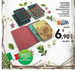 Conad Superstore Taccuino in cuoio riciclato offerta
