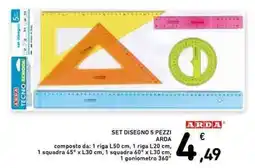 Conad Set disegno 5 pezzi Arda offerta