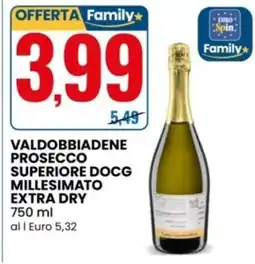 Eurospin Valdobbiadene Prosecco Superiore DOCG Millesimato Extra Dry offerta