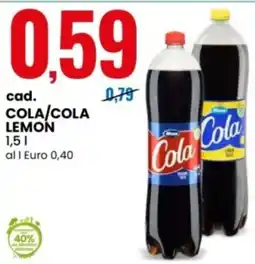 Eurospin Cola/Cola Lemon offerta