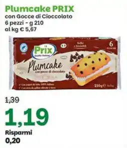 Prix Quality Plumcake Prix con gocce di cioccolato offerta