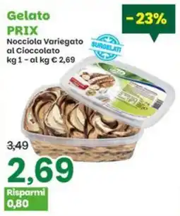 Prix Quality Gelato PRIX Nocciola Variegato al Cioccolato offerta