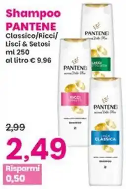 Prix Quality Shampoo Pantene Classico/Ricci/Lisci & Setosi offerta
