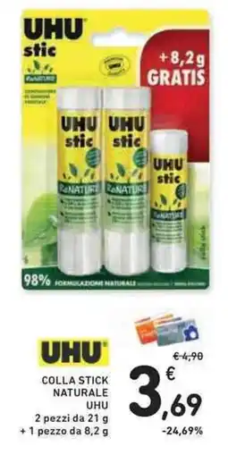 Conad Superstore Colla stick naturale UHU offerta