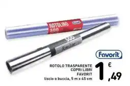Conad Rotolo trasparente copri libri Favorit offerta
