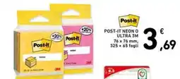 Conad Post-it POST-IT NEON O ULTRA 3M offerta