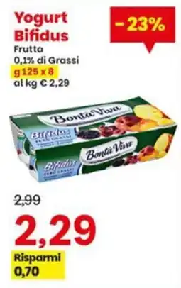 Prix Quality Yogurt Bifidus Frutta Bonta Viva offerta
