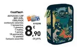 Conad Superstore CoolPack astuccio 2 zip boy-girl offerta