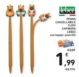 Conad Superstore Penna cancellabile flexi capibara lebez offerta