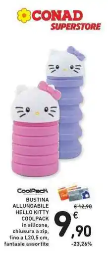 Conad Superstore Bustina allungabile Hello Kitty CoolPack offerta