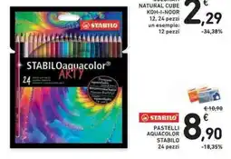 Conad Superstore Stabilo pastelli colorati natural cube offerta