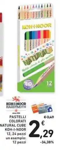 Conad Superstore Pastelli colorati natural cube koh-i-noor offerta