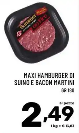 Il Centesimo Summer on Fire Maxi Hamburger di Suino e Bacon Martini offerta