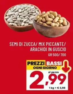 Il Centesimo Semi di zucca/ mix piccante/ arachidi in guscio offerta