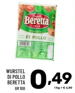 Il Centesimo Wurstel di pollo Beretta offerta