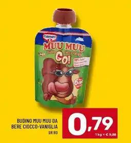 Il Centesimo Budino Muu Muu da bere ciocco-vaniglia offerta