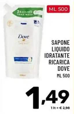 Il Centesimo Sapone liquido idratante ricarica Dove offerta