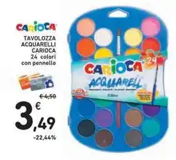 Conad Superstore Tavolozza acquarelli Carioca offerta