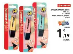 Conad Superstore Evidenziatore Boss Pastel Stabilo offerta