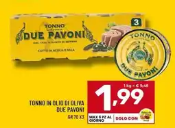 Il Centesimo Tonno in olio di oliva Due Pavoni offerta