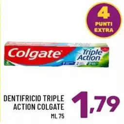 Il Centesimo Dentifricio triple action Colgate offerta