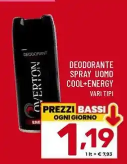 Il Centesimo Deodorante spray uomo cool+energy offerta