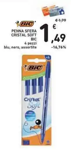 Conad Superstore Penna sfera Cristal Soft BIC offerta