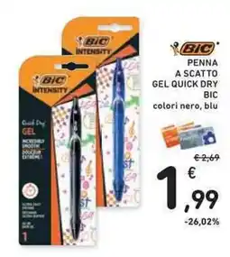 Conad Superstore BIC Penna a scatto gel quick dry offerta