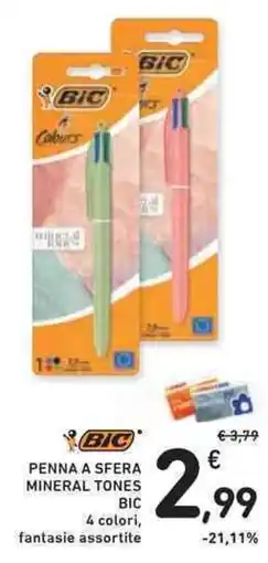 Conad Superstore Bic penna a sfera mineral tones offerta