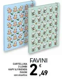 Conad Cartellina 3 lembi Kapy & Friends Favini offerta