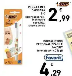 Conad Penna 4 in 1 Capibara BIC offerta
