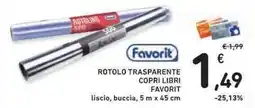 Conad Superstore Rotolo trasparente copri libri favorit offerta