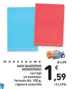 Conad Superstore Maxi quaderno monocromo offerta