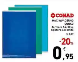 Conad Maxi quaderno Conad offerta