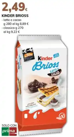 Basko Kinder Brioss Latte e Cacao offerta