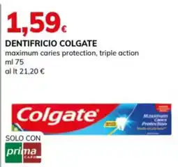 Basko Dentifricio Colgate maximum caries protection, triple action offerta
