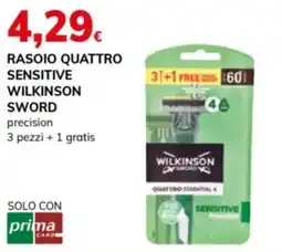 Basko Rasoio quattro sensitive Wilkinson Sword offerta