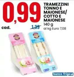 Eurospin Tramezzini tonno e maionese / cotto e maionese offerta