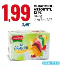 Eurospin Ghiaccioli assortiti Dolciando offerta