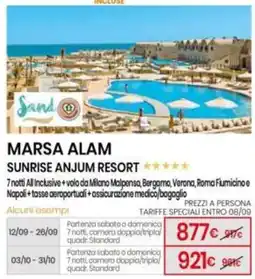 Eurospin Marsa Alam Sunrise Anjum Resort offerta
