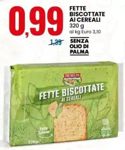 Eurospin Fette biscottate ai cereali Tre Mulini offerta