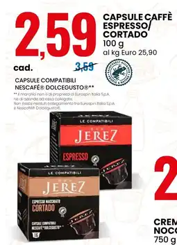 Eurospin Capsule Caffe Espresso/Cortado offerta
