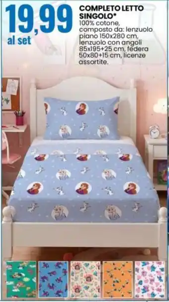 Completo letto singolo