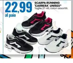 Eurospin Scarpa running 'Carrera' unisex offerta