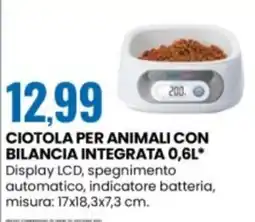 Eurospin Ciotola per animali con bilancia integrata offerta