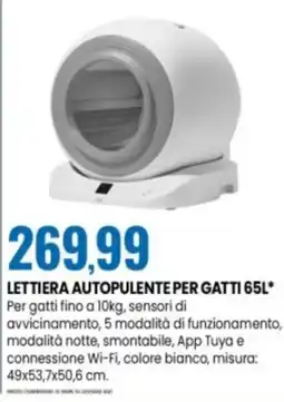 Eurospin Lettiera autopulente per gatti 65L offerta