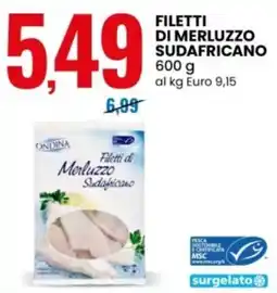 Eurospin Ondina Filetti di Merluzzo Sudafricano offerta
