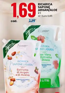 Eurospin Near ricarica sapone liquido con estratto di argan e di avena offerta